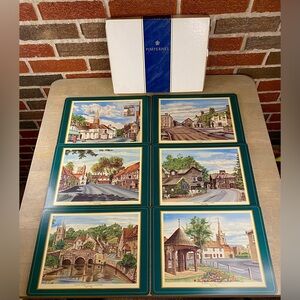 Vintage Pimpernel 6 David Lees English Villages Placemats Table Mats Cork Backed